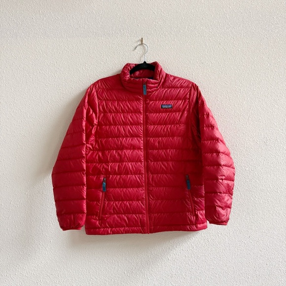 Patagonia Kids Red Puffer Down Jacket Size XL (14-16)